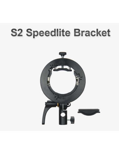 Speedlite S2 bracket for flash with Bowens connection