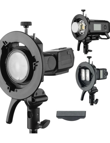 Speedlite S2 bracket for flash with Bowens connection