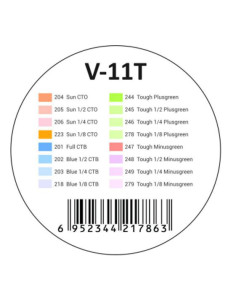 11T colored gelatine kit for V1