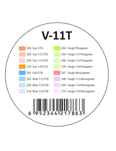 11T colored gelatine kit for V1
