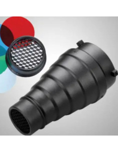 SN-303 Snoot with grid and colored filters 2