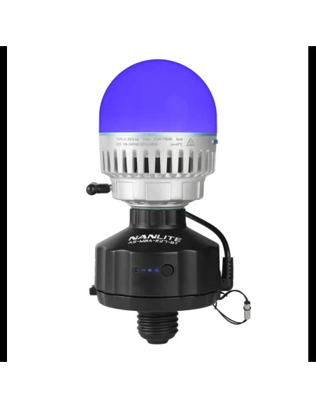 Adapter with 4000mAh battery and magnetic base for PavoBulb