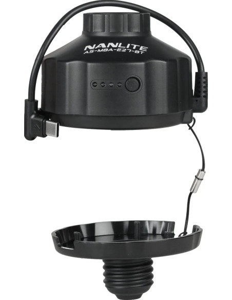 Adapter with 4000mAh battery and magnetic base for PavoBulb