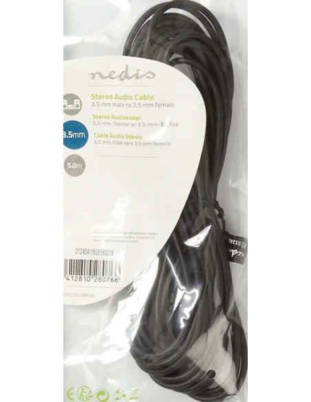 NEDIS CAGP22050BK50 AUDIO cable 5 m 3.5mm Black