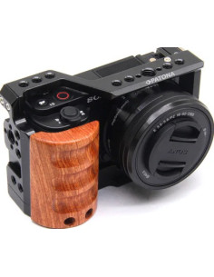 Cage Sony ZVE-10 Cameras Case 1/4, 3/8 "Black, Wood 2
