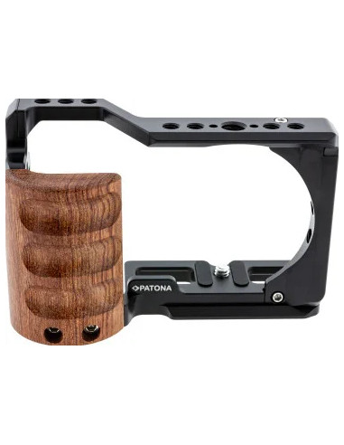 Cage Sony ZVE-10 Cameras Case 1/4, 3/8 "Black, Wood