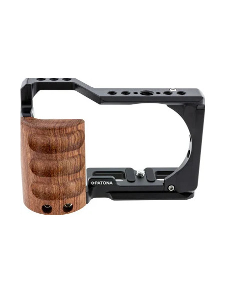 Cage Sony ZVE-10 Cameras Case 1/4, 3/8 "Black, Wood