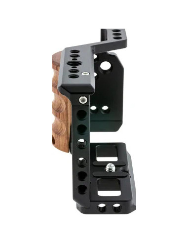 Cage Sony ZVE-10 Cameras Case 1/4, 3/8 "Black, Wood