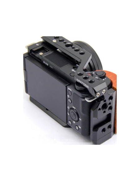 Cage Sony ZVE-10 Cameras Case 1/4, 3/8 "Black, Wood