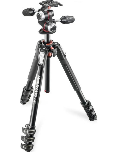 Tripod 190 to 4 aluminum sections with 3-way head