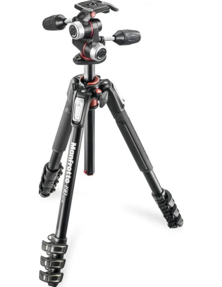 Tripod 190 to 4 aluminum sections with 3-way head