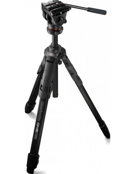 One aluminum tripod with 500x fluid head