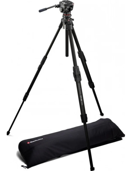 One aluminum tripod with 500x fluid head