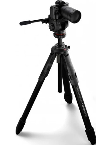 One aluminum tripod with 500x fluid head