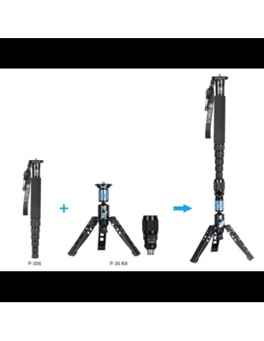 SIRUI P-36 Kit adapter at single-pod video base for monopod P-306 and P-326
