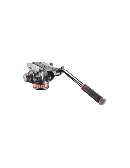 Video head with flat base with a fixed lever