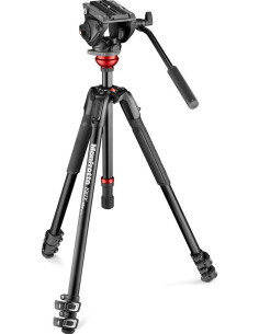 190x aluminum tripod + flat fluid video head MVH500AH 2