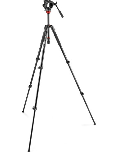 190x aluminum tripod + flat fluid video head MVH500AH