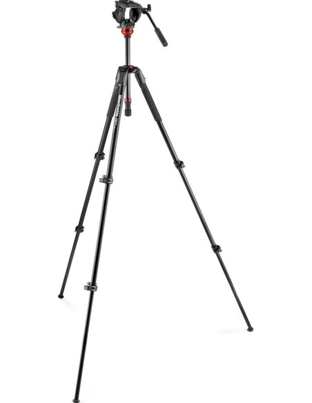190x aluminum tripod + flat fluid video head MVH500AH
