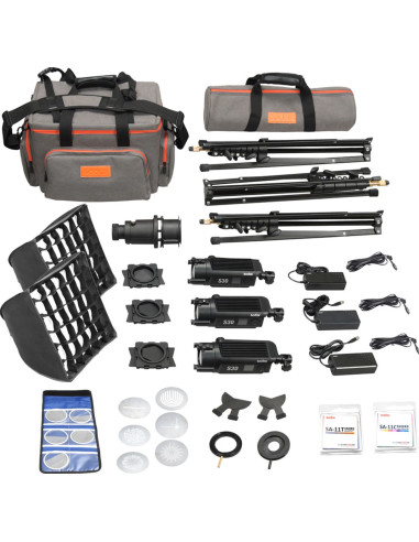 SA-D LED KIT WITH 3 S30 + ACCESSORIES