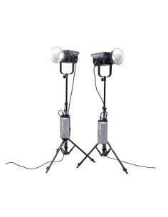 FC-500B LED BICOLOR 2-LIGHT TROLLEY CASE KIT WITH LIGHT STAND