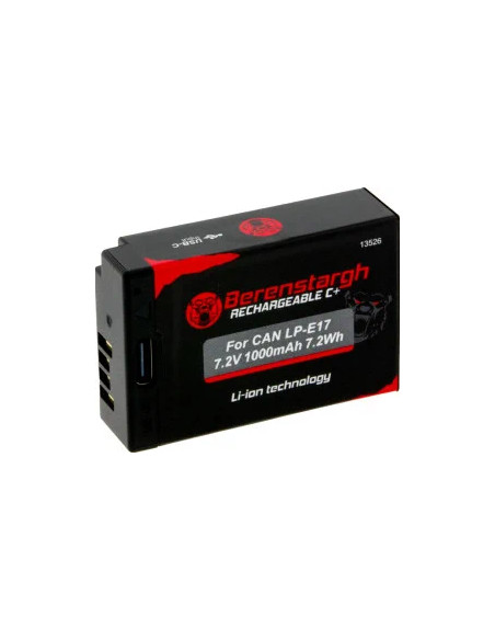 BERENSTARGH Battery With USB-C Input for CANON LPS-e17