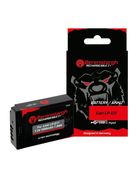 BERENSTARGH Battery With USB-C Input for CANON LPS-e17