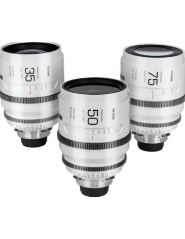 Full Frame Set of Lenses Epic Series 35 + 50 + 75mm Sony and Mount T2.0 1.33x, with suitcase