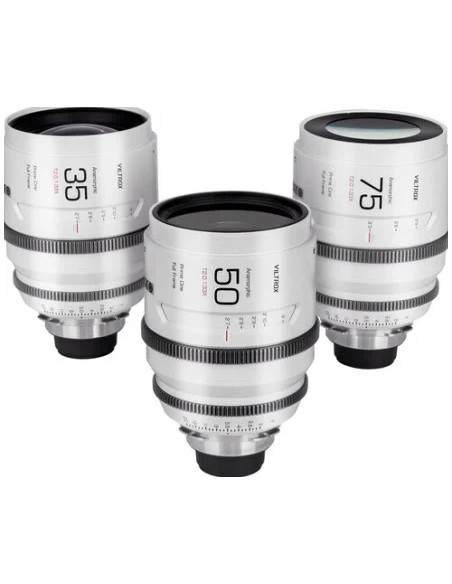 Full Frame Set of Lenses Epic Series 35 + 50 + 75mm Sony and Mount T2.0 1.33x, with suitcase