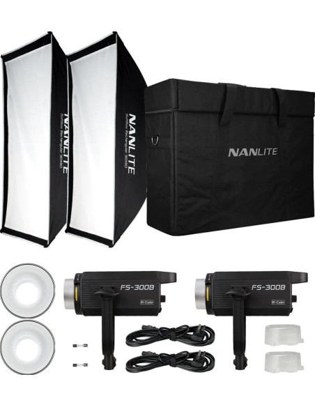 FS-300B bicolor double kit with stands and bag