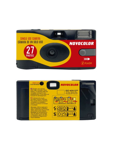 NOVOCOLOR Disposable 400-27 poses with new non-recycled flash