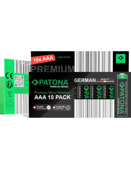 Premium 10 Pieces Alkaline AAA Micro LR03 Battery