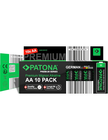 Premium 10 Pieces Alkaline AA Mignon LR06 Battery