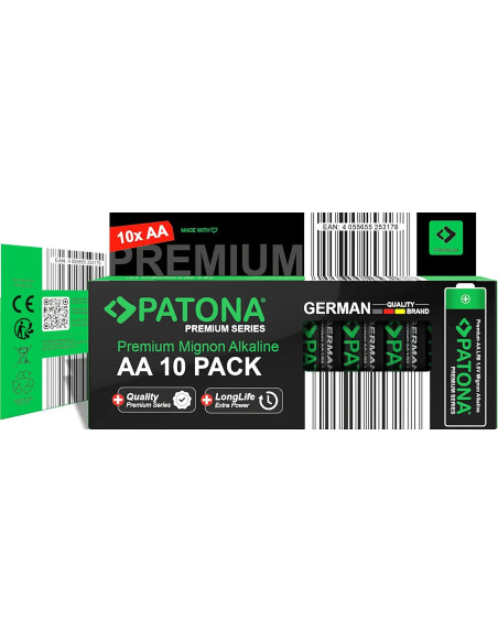 Premium 10 Pieces Alkaline AA Mignon LR06 Battery