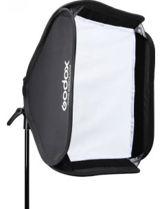 Speedlite S2 bracket for flash with Bowens connection with 60cm softbox and bag