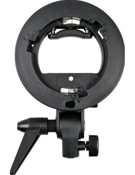 Speedlite S2 bracket for flash with Bowens connection with 60cm softbox and bag
