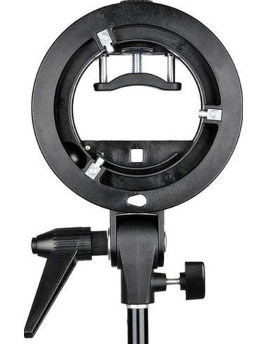 Speedlite S2 bracket for flash with Bowens connection with 60cm softbox and bag