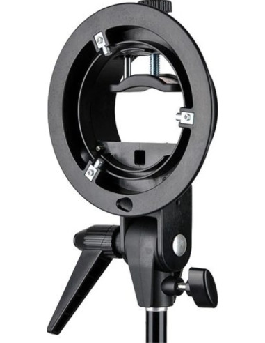 Speedlite S2 bracket for flash with Bowens connection with 60cm softbox and bag