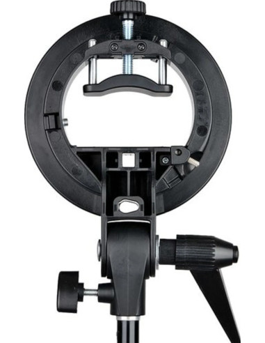 Speedlite S2 bracket for flash with Bowens connection with 60cm softbox and bag