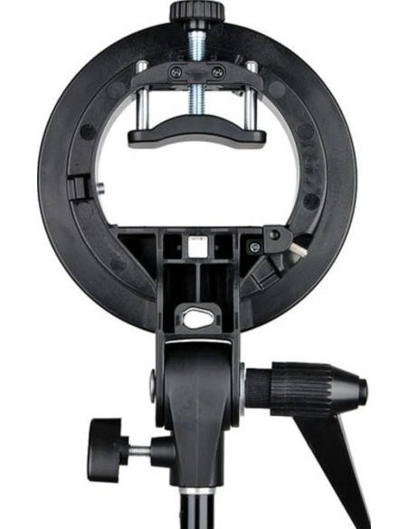 Speedlite S2 bracket for flash with Bowens connection with 60cm softbox and bag