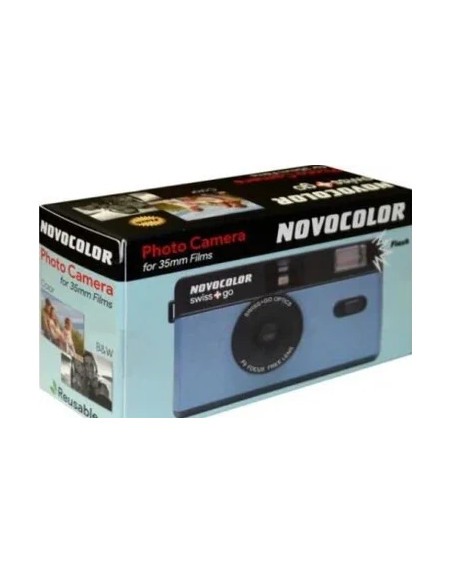 SWISS-GO Photo Camera Novocolor 35mm Ananlogica Blue