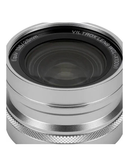 WCL-X100VI Silver Wide-Angle Conversion Lens (75g. 18.6mm) For FUJI X100 Series