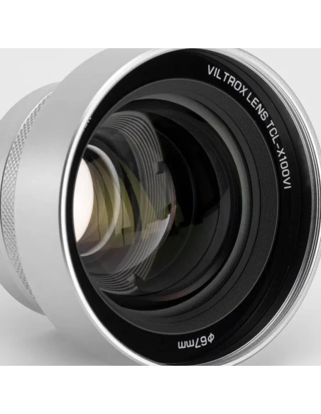 TCL-X100VI Silver Telephoto Conversion Lens (45g. 32.3mm) For FUJI X100 Series