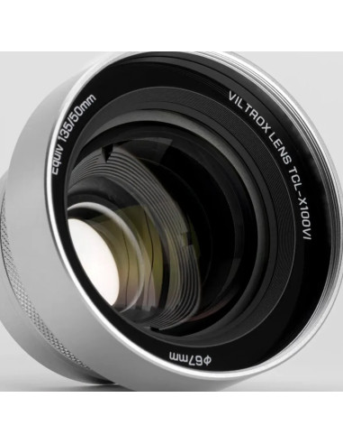 TCL-X100VI Silver Telephoto Conversion Lens (45g. 32.3mm) For FUJI X100 Series
