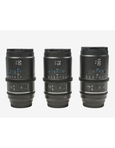 SIRUI Astra Kit 50mm + 75mm + 100mm T1.8 SONY E-Mount Blue Flare 1.33x Full Frame Auto Focus Anamorphic Cine Lens
