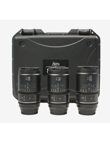 Astra Kit 50mm + 75mm + 100mm T1.8 SONY E-Mount White Flare 1.33x Full Frame Auto Focus Anamorphic Cine