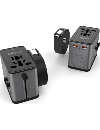 Platinum PD70W Universal adapter with 3x USB-C 1xUSB-A magnetic cable