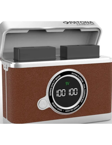 PLATINUM RETRO DUAL CHARGING CASE USB-C FOR CANON LP-E6 LP-E6N LP-E6NH LP-E6P