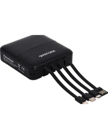PowerBank Pocket 4C 10000mAh with 4 charging cables included