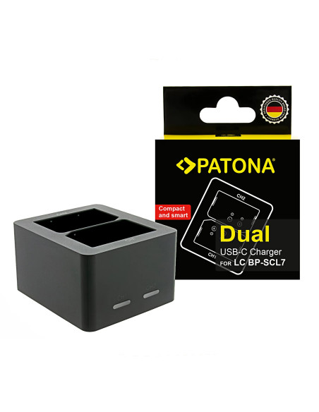 PATONA Dual Charger for Leica M11P M11M 24029 BP-SCL7 incl. USB-C Cable